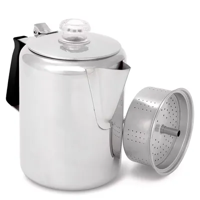 Image de GSI Outdoors Percolateur en acier inoxydable pour 9 tasses 1,3 L, 709 g , argent ; 65209