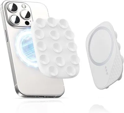 Productafbeelding van smofish siliconen zuignap telefoonhouder, magnetische telefoonhouder met MagSafe, compatibel met iPhone