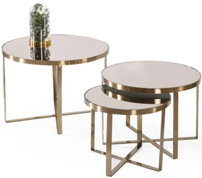 Obrázok produktu pre Elegantné, štýlové konferenčné stolíky do obývačky, okrúhle, moderné, , zlaté