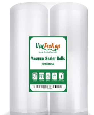 Vakuumierbeutel-Rollen 28 cm x 15 m, 2er-Pack, BPA-frei