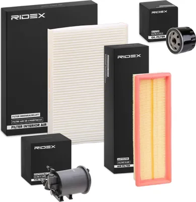 Produktbild von RIDEX Filterset Inspektionspaket Filtersatz für RENAULT KANGOO (KC0/1) KANGOO Express (FC0/1) MEGANE I (BA0/1) MEGANE I Grandtour (KA0/1)