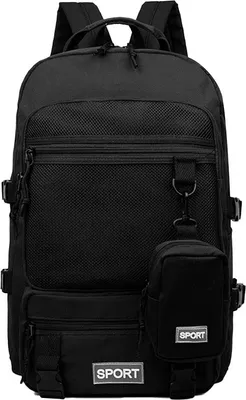 Produktbild von Tragbarer Rucksack, Camping-Reisetasche, großer Tagesrucksack mit Münzfach für Männer und Frauen, Camping, Geschäftsreisen, Pendeln