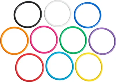 Image de Set d'anneaux de jeu Spordas - 10 anneaux d'activité colorés à faire tomber