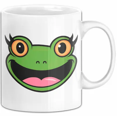 Produktbild von Frosch Tier Tasse Geschenk Lustige Geschenkidee Spruch (Weiß)