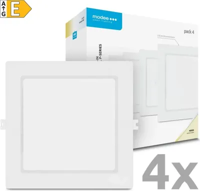 Obrázok produktu pre Modee LED panel podhľadový štvorec 18W 4000K biely 1980 lumenov 4ks