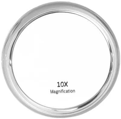 Produktbild von Taschenspiegel mit 3 Saugnäpfen, Kunststoff, Vergrößerung 10-fach, Ø 10 cm