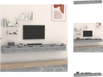 Produktbild von vidaXL Wandschränke 2 Stk. Grau Sonoma 102x30x20 cm Holzwerkstoff -  Wandregale