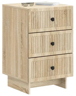 Zdjęcie produktu dla Szafka nocna vidaXL z drewna dębowego Sonoma, 43 x 41 x 66,5 cm, materiał drewnopochodny