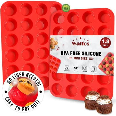 Produktbild von Mini Muffinform 2 Stück 24 Tassen Silikon BPA frei spülmaschinenfest Antihaft