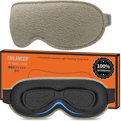 Produktbild von Schlafmaske 100% Lichtdicht, Ultraweich, Für Zuhause und Unterwegs, Ideal für Seitenschläfer