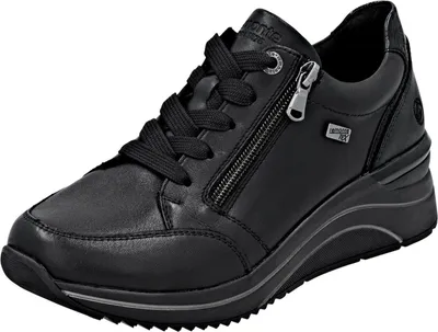 Produktbild von Remonte Damen Leder Sneaker in weite H mit loser Einlage D0T03, Größe:38 EU, Farbe:Schwarz