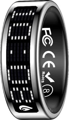 Produktbild von INF Smart Ring mit Display und Ladeetui - Fitness & Gesundheit tracken Silber 14