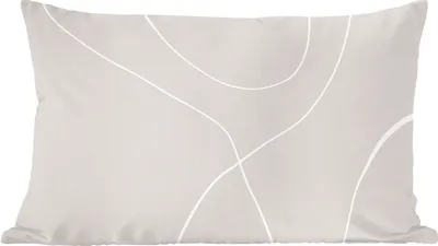 Produktbild von MuchoWow® Zierkissen Sofakissen Wohnzimmer Dekokissen 50x30 cm Linienkunst - Abstrakt - Pastell - Wohnzimmerdekoration - Polster mit Photo