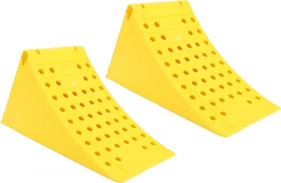 Produktbild von 2 Stück Unterlegkeil, rutschfest, wetterbeständig, hinterer Griff, verbesserter Sicherheitsstopper für Wohnmobil, Wohnwagen, Wohnmobil, Boot