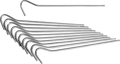 Produktbild von 40 Stück Heringe Erdnagel Ø 4 mm Stahl Verzinkt Bodenanker Zeltheringe 18 cm Zeltnagel Erdnägel