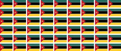 Produktbild von Mini Aufkleber Set - Pack glatt - 20x12mm - selbstklebender Sticker - Mosambik - Flagge / Banner / Standarte fürs Auto, Büro, zu Hause und die Schule - 54 Stück