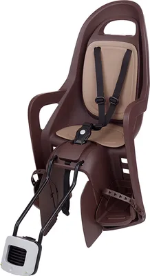 Immagine prodotto di POLISPORT Groovy Maxi FF 29 Seggiolino bici posteriore per bambini Montaggio sul telaio - Marrone scuro/marrone