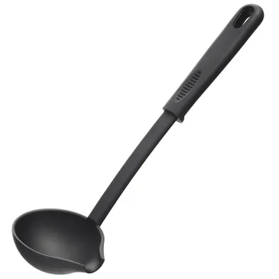 Produktbild von Schöpfkelle, schwarz, zum Ausgießen und Servieren von Suppen, Soßen und Eintöpfen