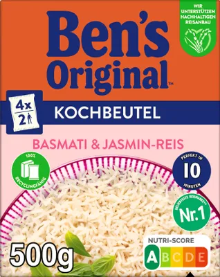 Produktbild von BEN'S ORIGINAL™ Kochbeutel Basmati & Jasminreis 500g