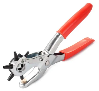 Produktbild von Lochzange mit 6 Größen (2-4.5mm) für Leder, Gürtel, Stoff, Kunststoff