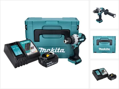 Produktbild von Makita DHP 486 RG1J Akku Schlagbohrschrauber 18 V 130 Nm Brushless + 1x Akku 6,0 Ah + Ladegerät + Makpac