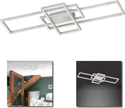 Image de Plafonnier Lampe de plafond 3 Flg. Lampe de salon luminaire moderne