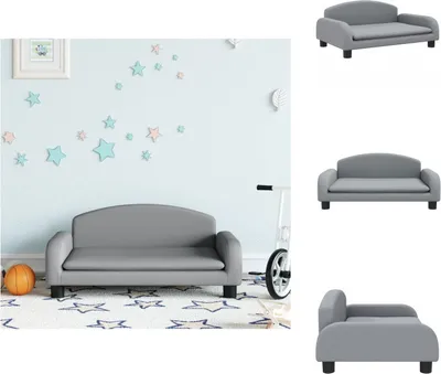 Produktbild von vidaXL Kindersofa Hellgrau 70x45x30 cm Stoff -  Baby- & Kleinkindmöbel
