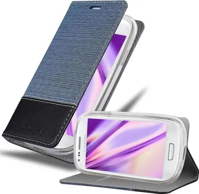 Produktbild von Cadorabo Hülle für Samsung Galaxy S3 MINI Schutzhülle in Blau Handy Hülle Etui Book Case Cover