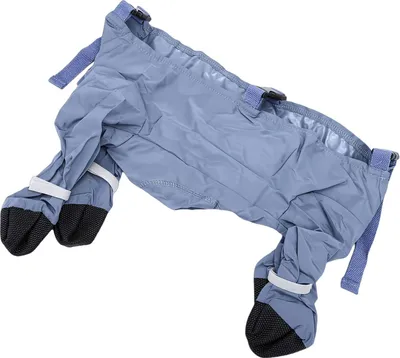 Produktbild von Hundestiefel mit Hosenträger, atmungsaktiv, wasserdicht, verstellbar, Hundepfotenstiefel, Leggings, Bauchschutz für Spaziergänge im Freien, Schnee, Regen, L
