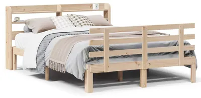 Obrázek produktu pro vidaXL Rám postele s čelem bez matrace 135x190 cm