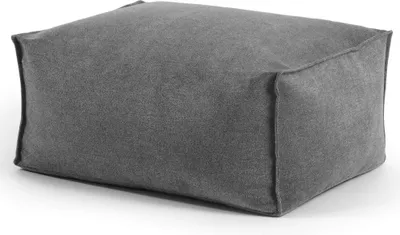 Immagine prodotto di mokebo Pouf o sgabello con rivestimento in tessuto "Der Ruhestifter", sgabello o pouf con imbottitura in perle di EPS, utilizzabile anche come poggiapiedi o tavolino da salotto, dimensioni 60x45x25 cm (L/P/A) in antracite