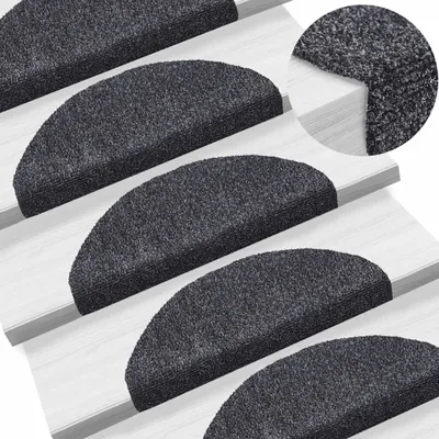 Produktbild von 15-tlg Selbstkleb. Treppenmatten Nadelvlies 65x21x4cm Dunkelgr.