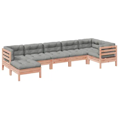 Produktbild von "im Sonderangebot" 7-tlg. Garten-Lounge-Set - elegantes Design - Sitzgruppe/Gartengarnitur - mit Kissen Massivholz Douglasie - Terassenmöbel DEMöbel864187