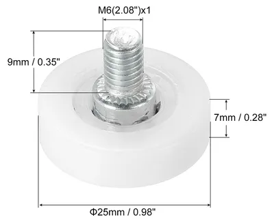 Produktbild von 25mm Schubladenrollen, 4 Kunststoff-Schubladenrollen Ersatzr?der mit Kugellager, Kleine Rolle