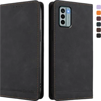 Produktbild von Hülle für Nokia G22, Retro Kunstleder Ständer Klapphülle mit Kartenfächer und Magnetische Schwarz
