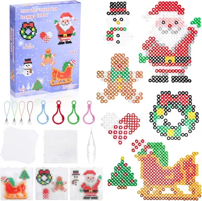 Imagen del producto de Set de perlas para planchar, tamaño grande, 1200 unidades, 5 mm de diámetro, 9 colores, para niños a partir de 3 años