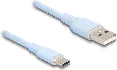 Produktbild von DELOCK USB 2.0 Kabel USB Typ-A St > USB Typ-C St 0,5m blau