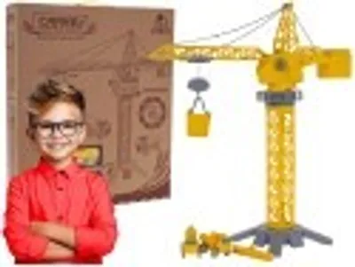 Obrázok produktu pre veľký EKO STAVEBNÝ ŽERIAV + 2 BUCKETOVÉ STAVEBNÉ VOZIDLÁ z bioplastu