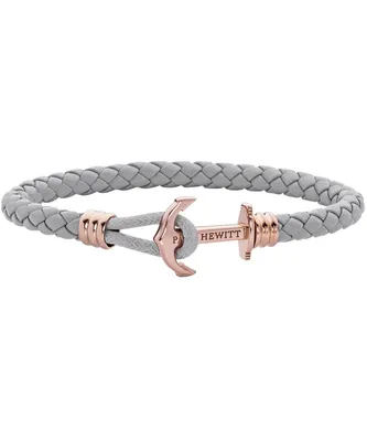 Produktbild von Paul Hewitt Lederarmband hellgrau rosé