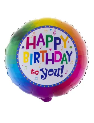 Produktbild von 18"/Ø45cm Folienballon "Happy Birthday" | Bunt