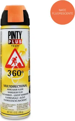 Image de Peinture Fluo Orange 360° Pintyplus Marquage Fluo Orange 360° Professionnel - Pinty Plus