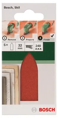 Produktbild von Schleifblatt-Set für Deltaschleifer, Adapter K=240, 5-tlg.