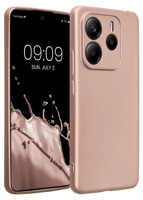 Produktbild von kwmobile Handyhülle für Xiaomi Redmi Note 14 5G (Nicht für 4G) Hülle - weiche Silikon Case metallisch schimmernd - Schutzhülle Cover - Metallic
