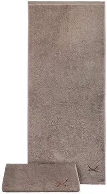 2er-Set Badetücher 90x180 cm, Baumwolle, Taupe, OEKO-TEX