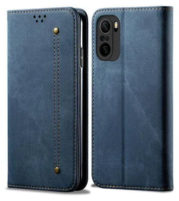 Immagine prodotto di Xiaomi Poco F3 Custodia, custodia in pelle con chiusura magnetica e supporto per Xiaomi Poco F3 blu