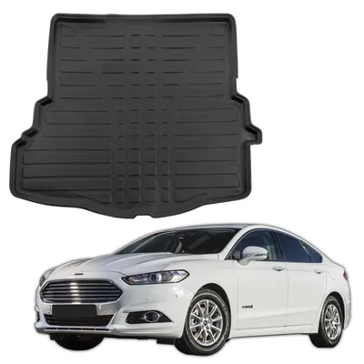 Produktbild von SCOUTT | Kofferraumwanne Laderaumwanne Kompatibel mit Ford Mondeo Sedan ab 2015, mit Hoher Rand, Kofferraum-Schutzmatte, Geriffelt, Aufrollbar, Schwarz