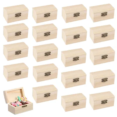 Immagine prodotto di Solidchoice - Set di 20 piccole casse di legno per decorazione e stoccaggio
