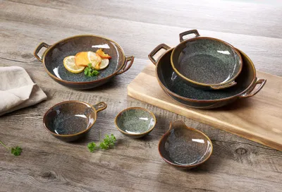Produktbild von Dipschale 110ml / 11x10cm mit Griff 8er Set Troms terra