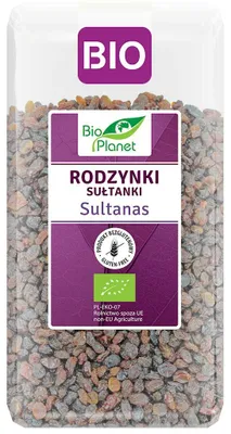 RODZYNKI SUŁTANKI BEZGLUTENOWE BIO 400 g - BIO PLANET