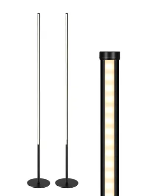 Productafbeelding van EDISHINE LED staande lamp, dimbaar, set van 2, staande lamp voor de woonkamer, lichtzuil 146 cm